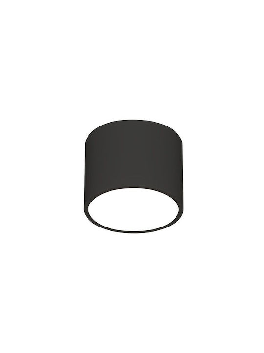 Zafferano Outdoor Ceiling Flush Mount with Integrated LED in Black Color LD0962N3