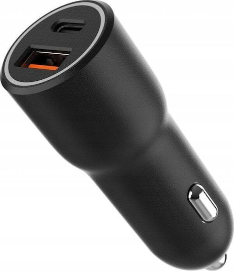 Art Auto-Ladegerät 38W mit Anschlüssen: 1xUSB 1xType-C