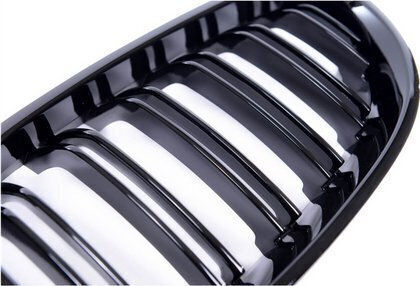 Mtuning Sports Grill Double Ribs Gloss Black BMW 5 E60 E61 2003-2010