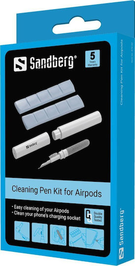 Sandberg Cleaning Set in White color for Apple AirPods 1 / AirPods 2