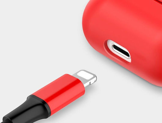 Baseus Case Silicone in Red color for Apple AirPods 1 / AirPods 2