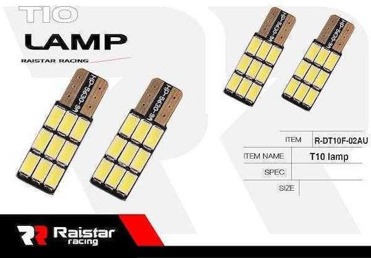 Λάμπες Αυτοκινήτου T10 LED Κόκκινο 12V 1.5W 2τμχ