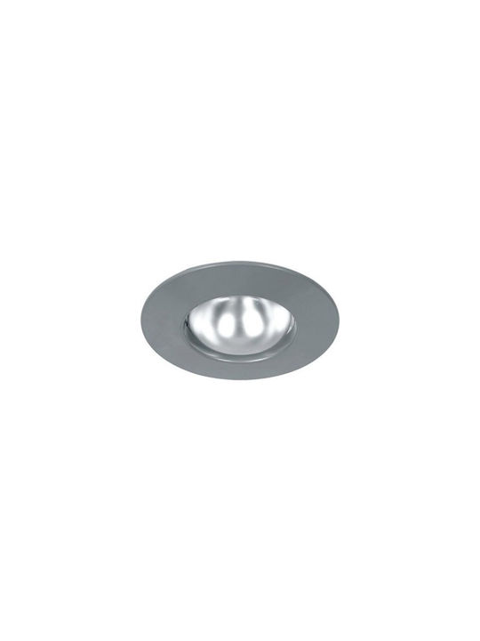 KT Lighting Στρογγυλό Μεταλλικό Χωνευτό Σποτ με Ντουί E27 Λευκό 63x63εκ. 1τμχ