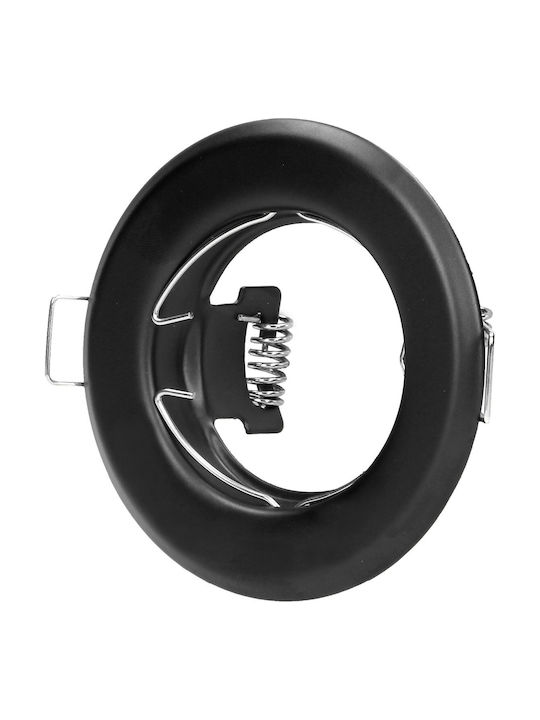 Orno Round Plastic Recessed Spot with Integrated LED and Cool White Light Black 1pcs