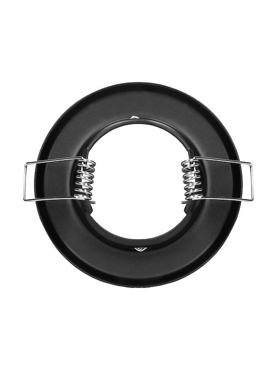Orno Round Plastic Recessed Spot with Integrated LED and Cool White Light Black 1pcs