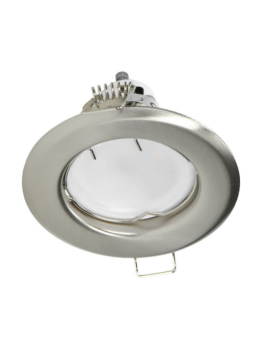 Orno Round Plastic Recessed Spot with Socket GU10 Silver 1pcs