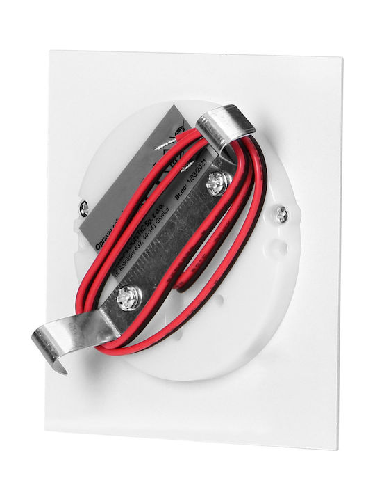 Orno Recessed Spot with Integrated LED and Cool White Light White 1pcs