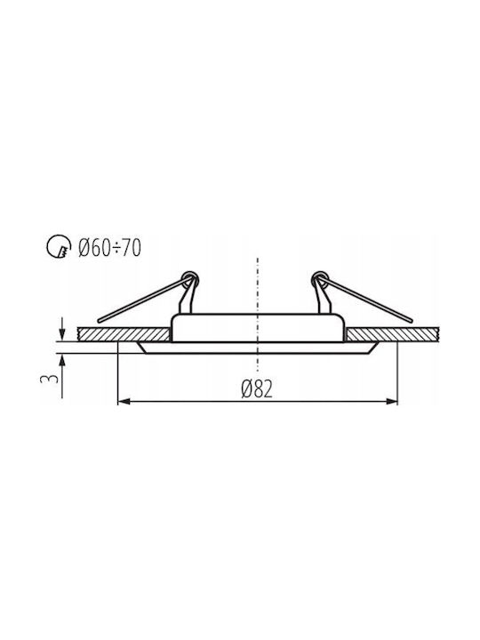Kanlux Πλαίσιο για Σποτ GX5.3 Λευκό 8.2x8.2εκ. 1τμχ