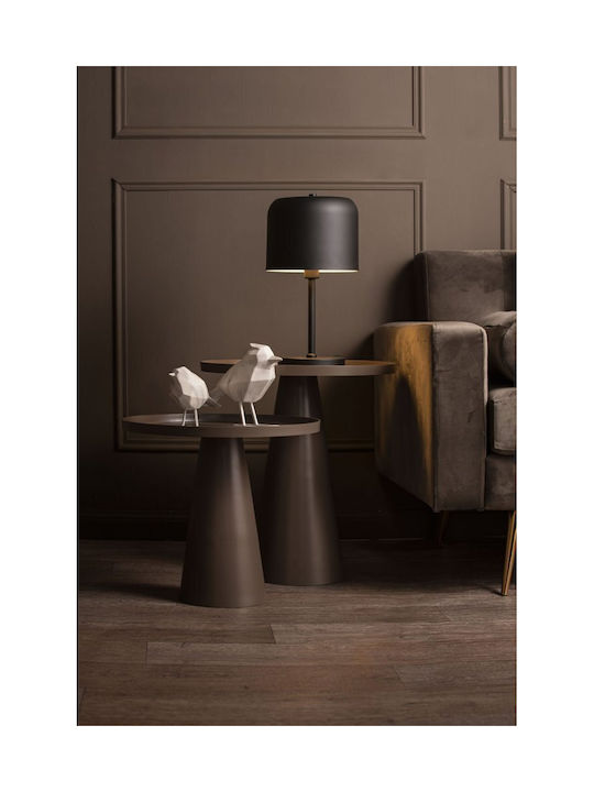 Atmosphera Capa Metal Table Lamp with Black Shade and Base
