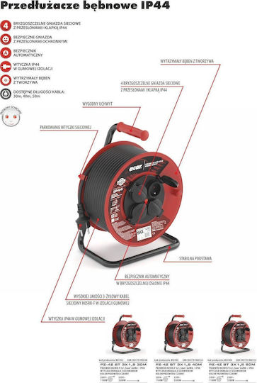 Acar mit Kabel 30m Wasserdicht Schwarz