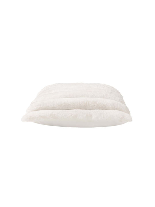 Douceur d'Intérieur Sofa-Kissen Vacuum Abnehmbar aus Pelzige Weiß 45x45cm