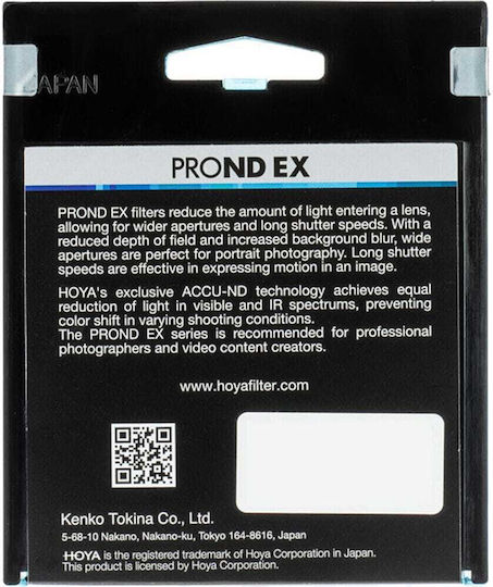 Hoya PROND1000 Филтър ND Диаметър 62mm за Фотографски Обективи