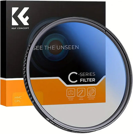 K&F Concept Multi-Coated Circular Polarizer Slim Lens Filter CPL Diameter 62mm with MC Coating (Multi-Coated) for Photographic Lenses