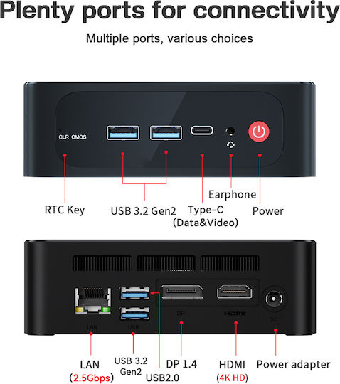 Beelink SER5 Mini PC (Ryzen 5 5500U/16GB DDR4/500GB SSD/W11 Pro)