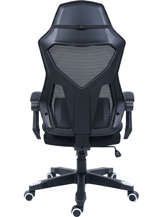 Raptor-Gaming Venom Scaun Gaming Din piele ecologică cu Suport pentru picioare Albă