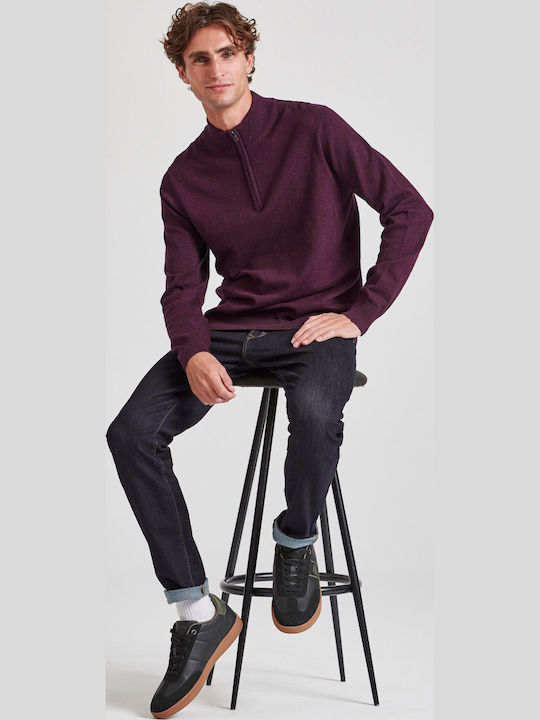 Ανδρικό Παντελόνι Τζιν Ελαστικό με Slim Tapered Εφαρμογή Μαύρο