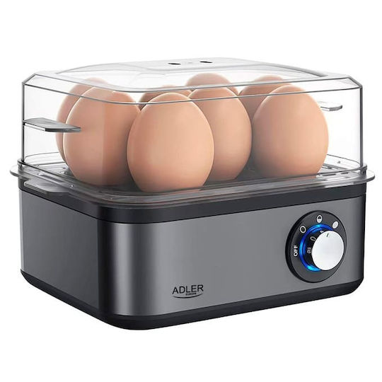 Adler Βραστήρας Αυγών 8 Θέσεων 800W Γκρι