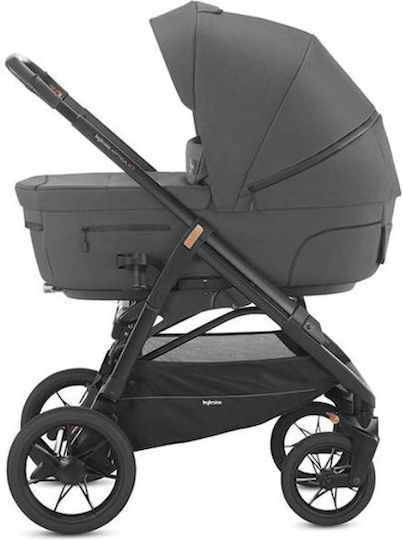 Inglesina Aptica Xt Duo Ρυθμιζόμενο Καρότσι 2 σε 1 Kατάλληλο για Nεογέννητο Charcoal Grey / Total Black 12.6kg