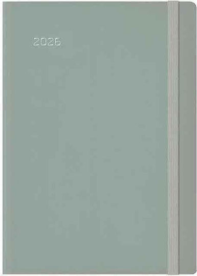 Theofylaktos Daily Diary Ponza Flat Elastic 2026 Mint 17x24 69609.e80