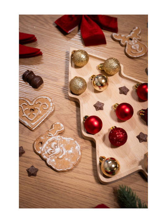 Excellent Houseware Christmas Plate Wooden
