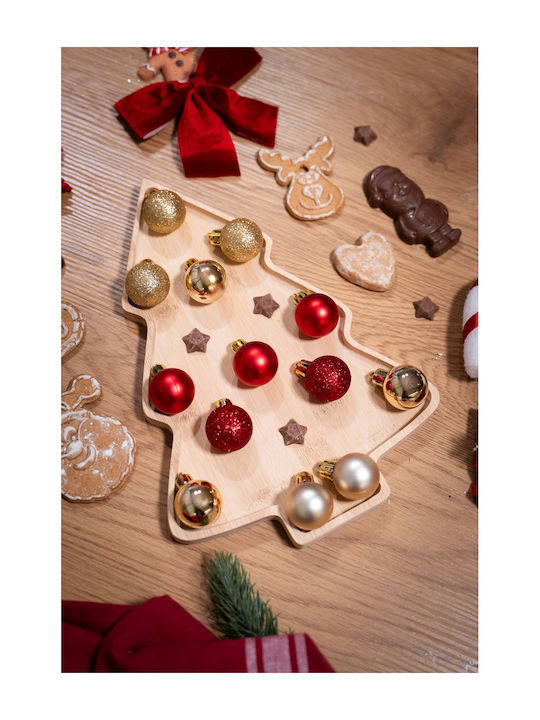 Excellent Houseware Christmas Plate Wooden