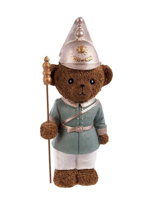 TnS Weihnachtliche Kunststoff Figur Bär Hellblau Höhe 26cm