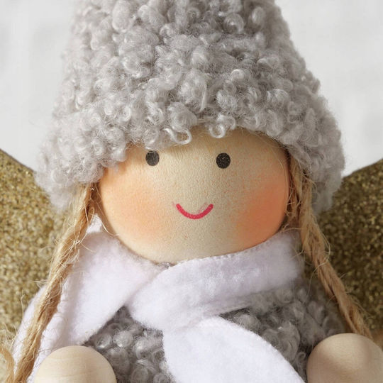 Figoura Boltze Home Figur Amia Engel Weiche Kleidung Höhe 16 cm