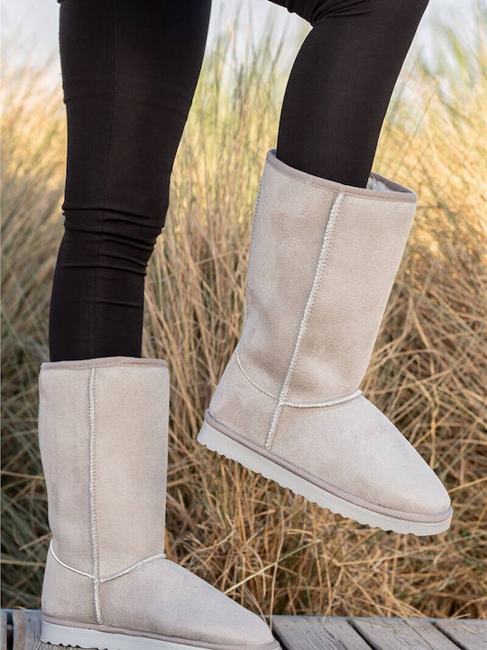 Suede Women's Boots Gray