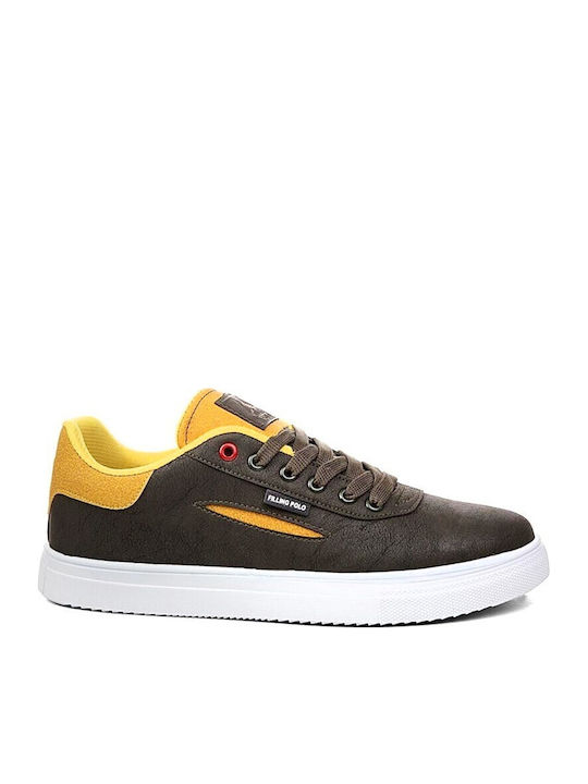 Sneakers Μαύρο Με Κίτρινο