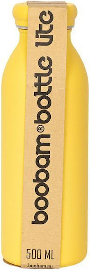 Boobam Lite Bottle Thermos Stainless Steel 500ml Yellow