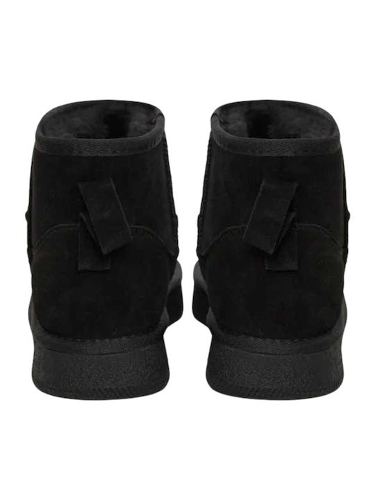 Wildleder Stiefeletten Damen Schwarz
