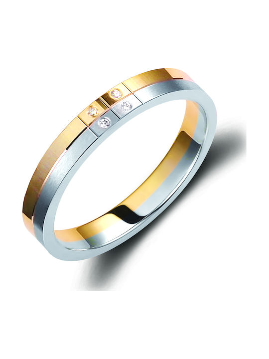 Valauro Βέρες Δίχρωμες 9κ – Πάχος 3.50mm