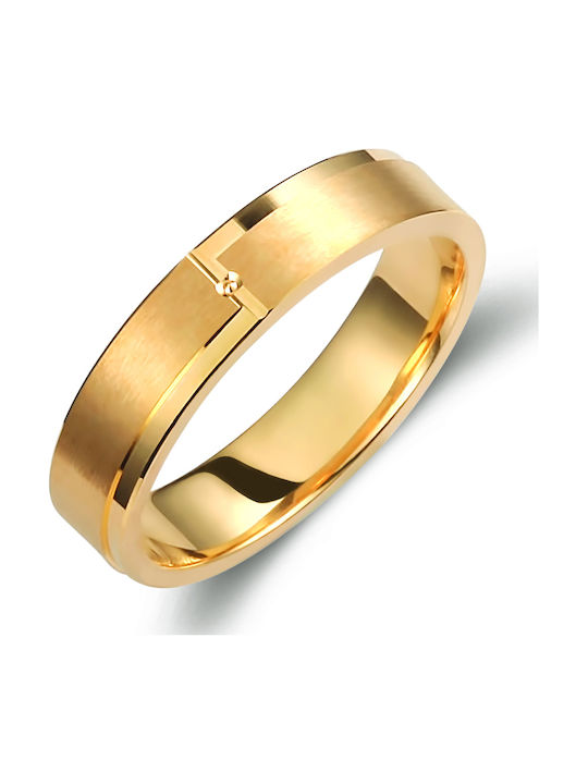 Valauro – 9K Gold Wedding Rings Thickness 4.50mm Modern Linear Design