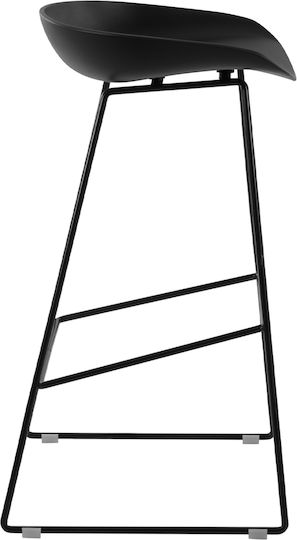 Stool Bar made of Polypropylene Naila Black 2pcs 47x47x83cm