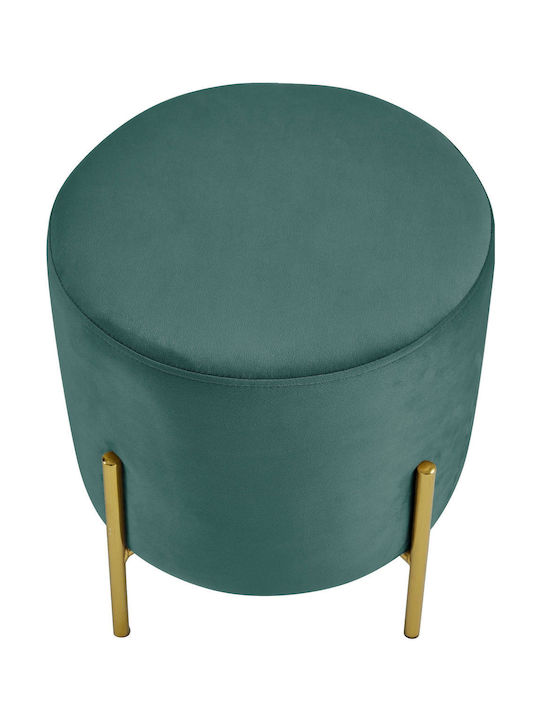 Living Room Stool Upholstered with Hiruko Fabric Green 40x40x42cm