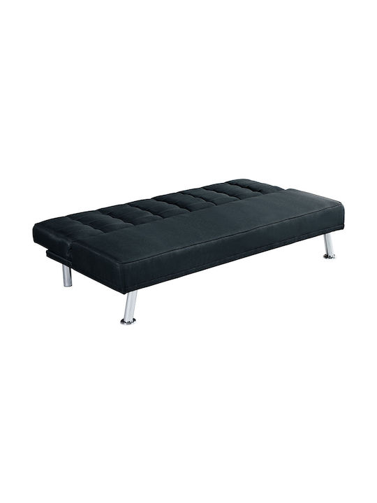 Valmormauro Two-Seater Couch Bed Black 176x83x80 cm