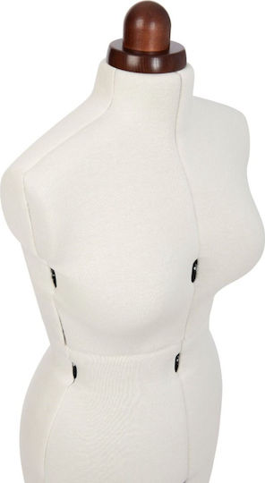 Vintage Premium Mannequin Größe M Verstellbar 42-48 Weiße Lady Valet Adjustoform