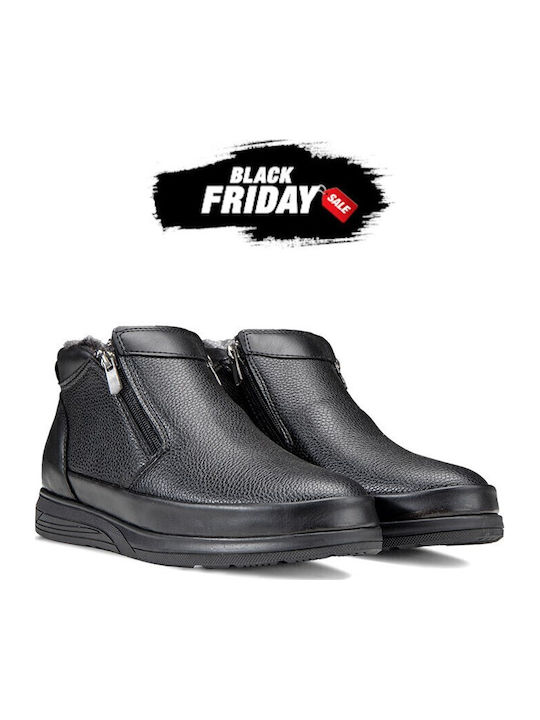 Leder Schwarz Herrenstiefel