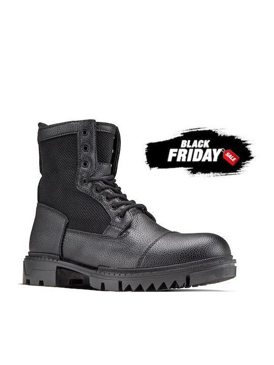 Leder Schwarz Herrenstiefel