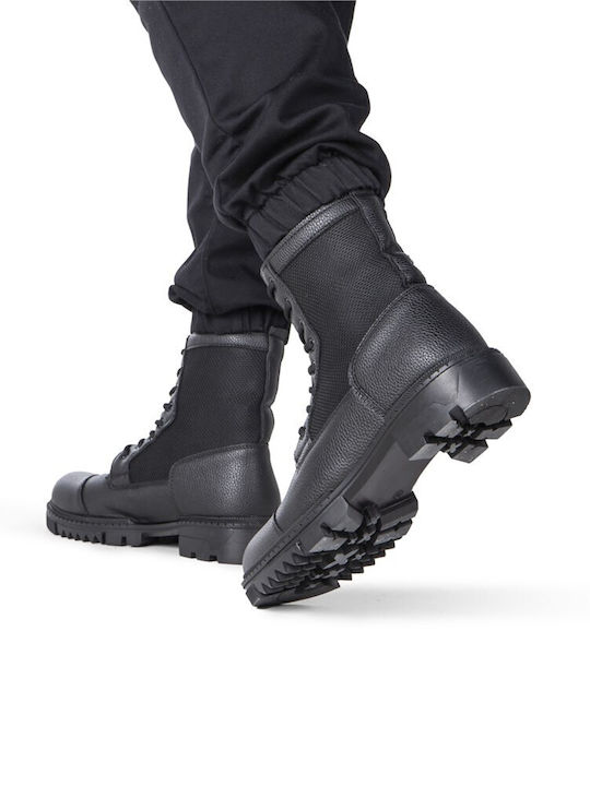 Leder Schwarz Herrenstiefel