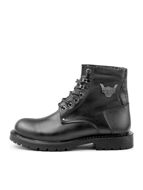 Ducavelli Leather Black Men's Boots