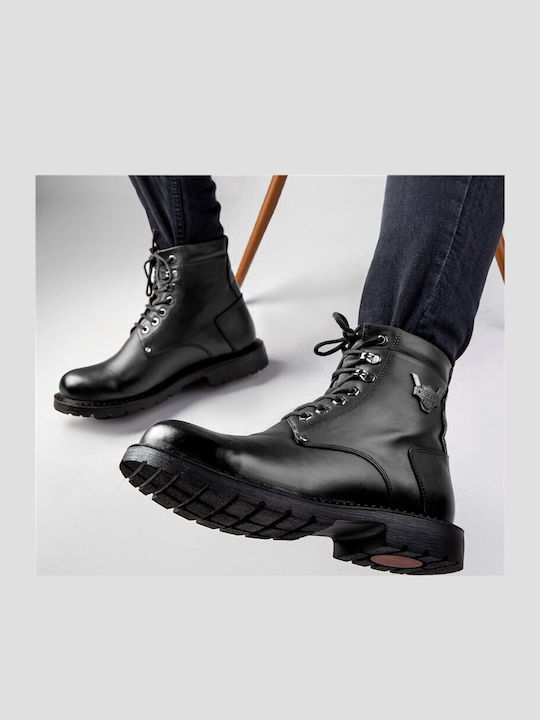 Ducavelli Leather Black Men's Boots