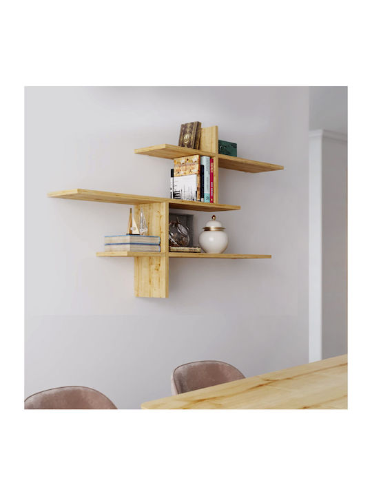 Ράφι Τοίχου Σκάλα Hermes Μπεζ 123x22x80εκ.