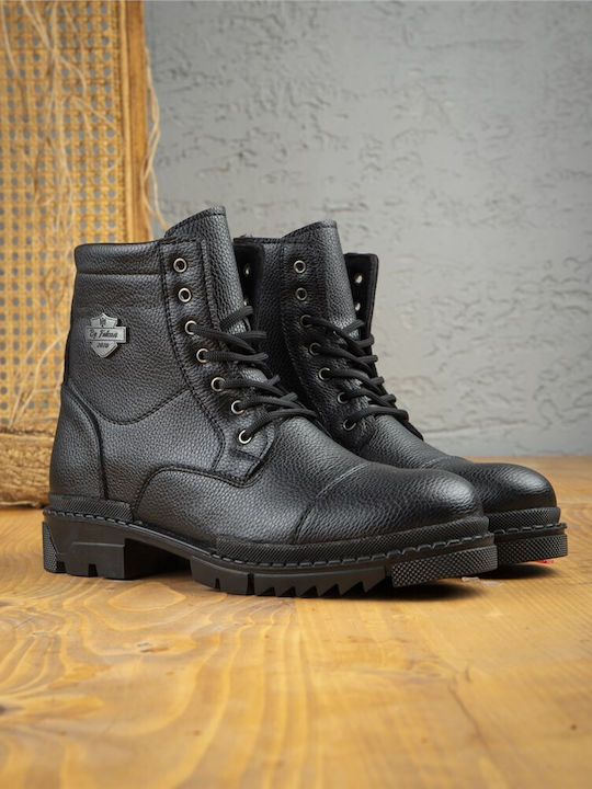 Leather Black Men's Boots