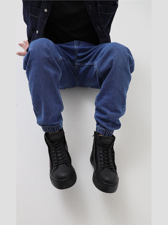 Leder Schwarz Herrenstiefel