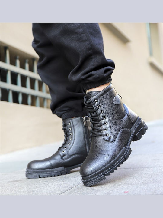Leather Black Men's Boots