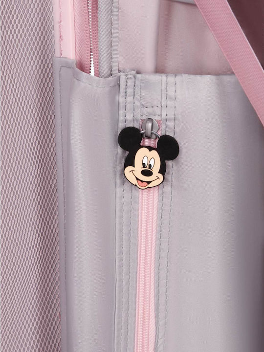 American Tourister Mickey Παιδική Βαλίτσα Ταξιδίου Καμπίνας Σκληρή Pastel Pink με 4 Ρόδες Ύψους 55εκ.