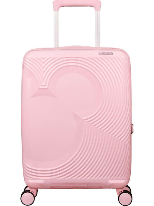 American Tourister Mickey Παιδική Βαλίτσα Ταξιδίου Καμπίνας Σκληρή Pastel Pink με 4 Ρόδες Ύψους 55εκ.