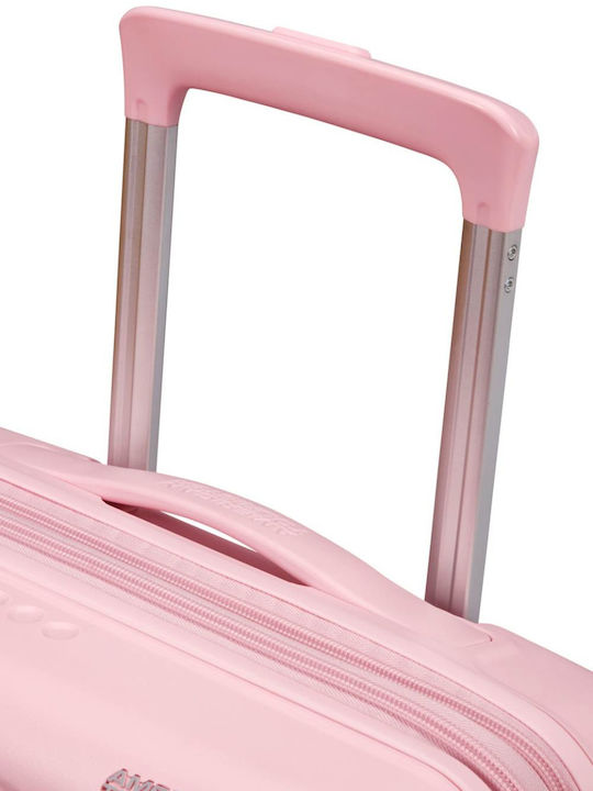 American Tourister Mickey Παιδική Βαλίτσα Ταξιδίου Καμπίνας Σκληρή Pastel Pink με 4 Ρόδες Ύψους 55εκ.