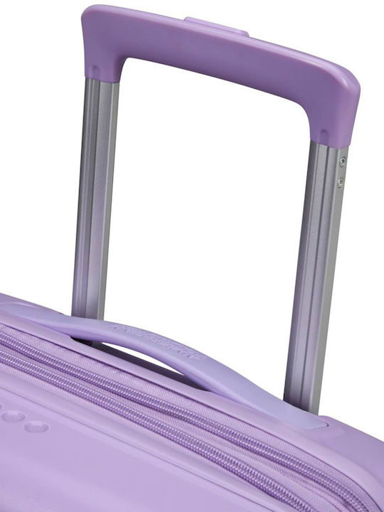 American Tourister Mickey Kids Cabin Hard Suitcase Soft Lilac with 4 Wheels Height 55cm